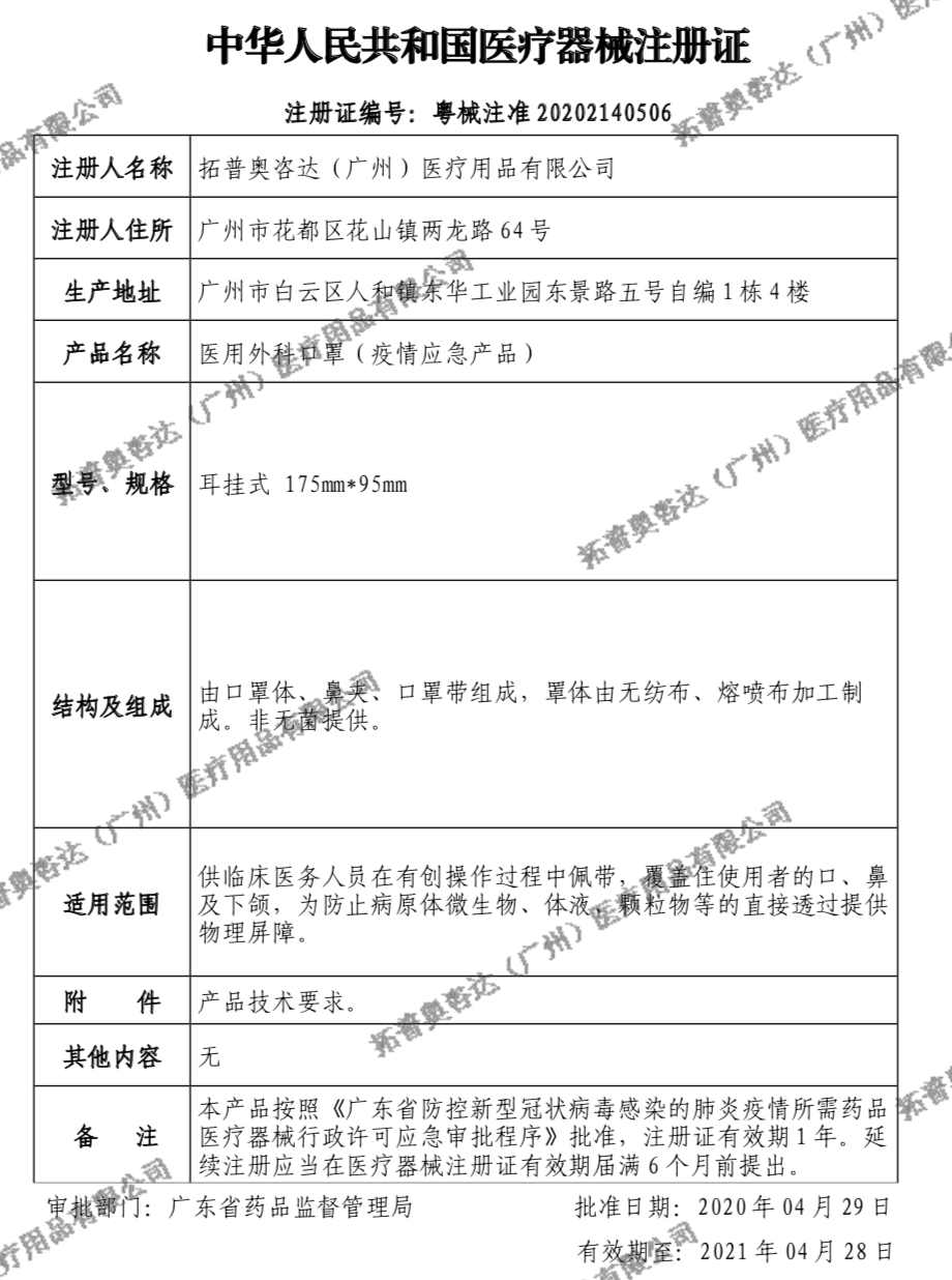 医疗器械注册证